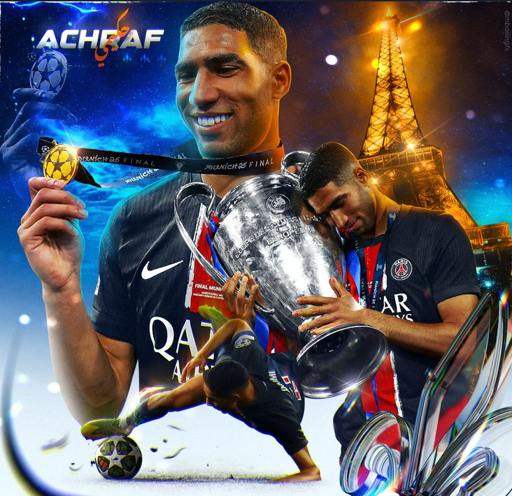 Achraf Hakimi PSG Bek Kanan dengan Kecepatan Luar Biasa