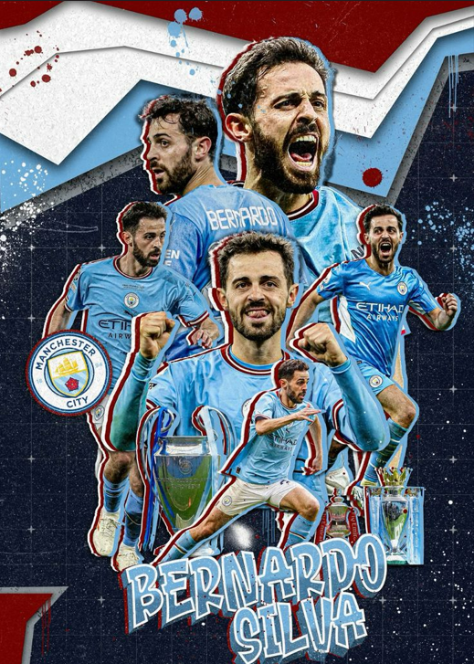 Bernardo Silva Manchester City Pemain Aktif Gelandang Tengah